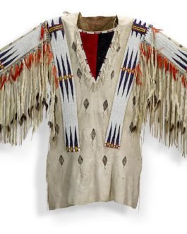 1800’s Old Style Native American Sioux Beaded Leather Shirt SX865