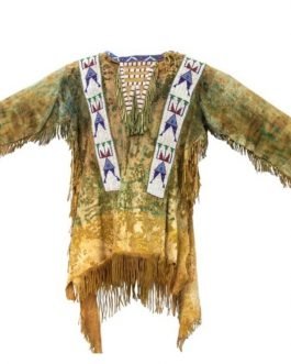 1800’s Old Style Native American Sioux Beaded Leather Shirt SX868