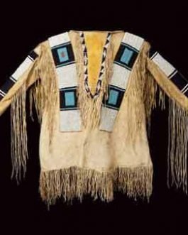 1800’s Old Style Native American Sioux Beaded Leather Shirt SX880