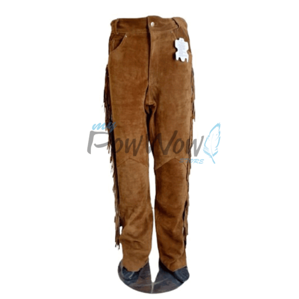 Western Leather Fringe Outfit For Men WJP62