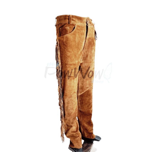 Buckskin Pant Native American Brown Suede Leather Fringes VP86