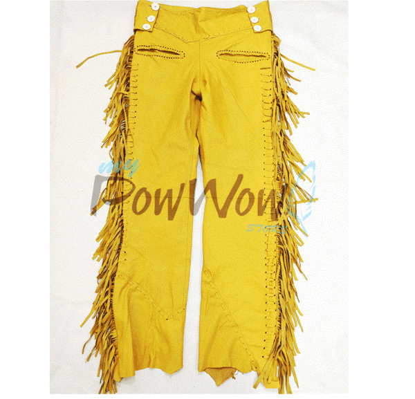 Buckskin Leather Fringes Pant Native American FP226