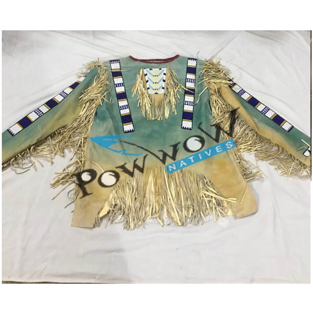 SIOUX Beaded Old Native American Style Buffalo Leather Powwow Regalia