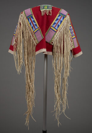 Red Buckskin Beaded War Shirt 851C Red Buckskin Beaded War Shirt