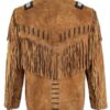 Western Leather Fringe Jacket for Men FJ1112