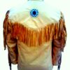 Western Leather Fringe Jacket for Men FJ1126