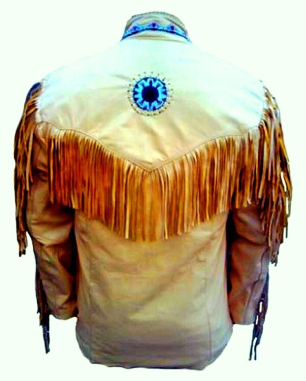 Western Leather Fringe Jacket for Men FJ1126