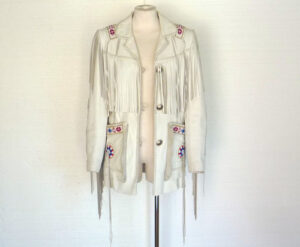 Western Leather Fringe Jacket for Men