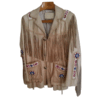 Western Leather Fringe Jacket for Men