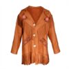 Western Leather Fringe Jacket for Men