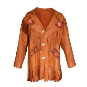 Western Leather Fringe Jacket for Men