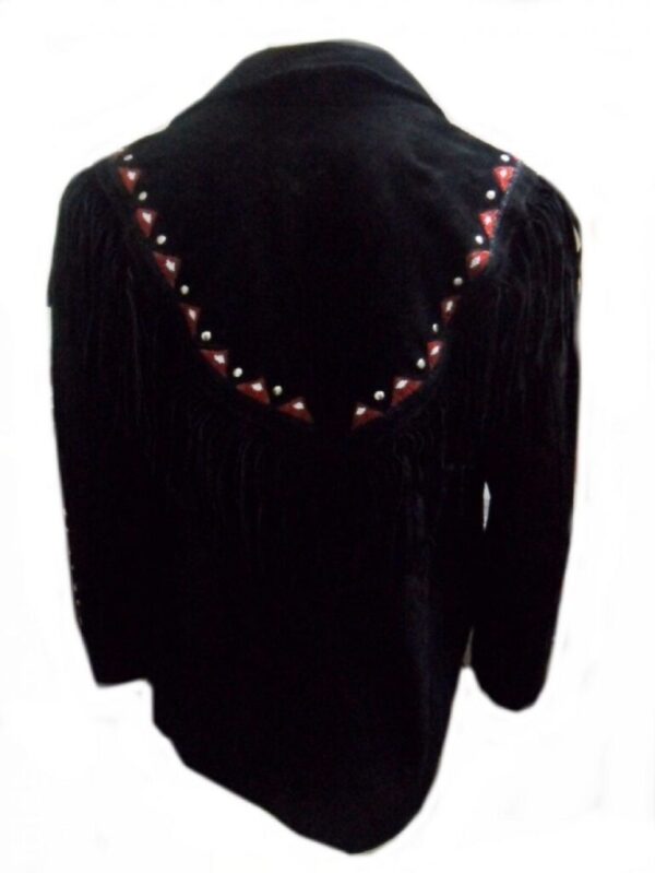 168CC Western Leather Fringe Jacket for Men FJ1168