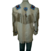 Western Leather Fringe Jacket for Men FLJ1169