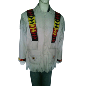 Western Leather Fringe Jacket for Men