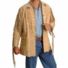 Western Leather Fringe Jacket for Men