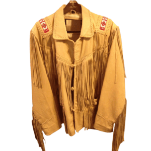 Western Leather Fringe Jacket for Men