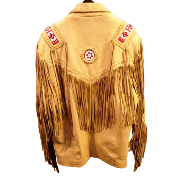 185B Western Leather Fringe Jacket for Men WLJ1185