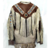 Western Leather Fringe Jacket for Men FJ10443
