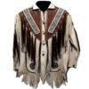 Western Leather Fringe Jacket for Men