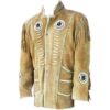 Western Leather Fringe Jacket for Men FJ1044
