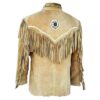 Western Leather Fringe Jacket for Men FJ1044