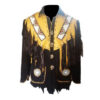 Western Leather Fringe Jacket for Men