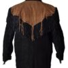 Western Leather Fringe Jacket for Men FJ1046
