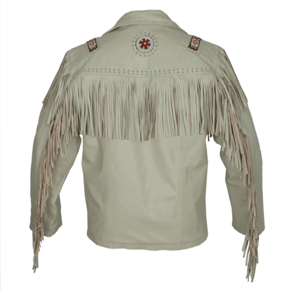 494 Western Leather Fringe Jacket for Men WLJ494