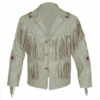 Western Leather Fringe Jacket for Men494A Western Leather Fringe Jacket for Men