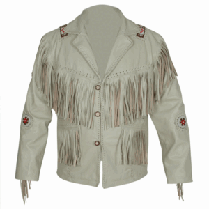 Western Leather Fringe Jacket for Men