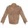 Western Leather Fringe Jacket for Men