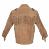 Western Leather Fringe Jacket for Men WFJ497