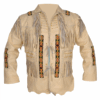 Western Leather Fringe Jacket for Men