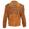 Western Leather Fringe Jacket for Men WFJ535