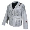 Western Leather Fringe Jacket for Men FJ1585