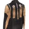 Western Leather Fringe Jacket for Men FJ1061