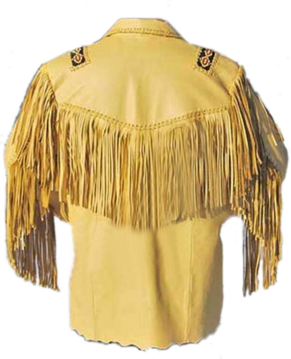 63B Western Leather Fringe Jacket for Men FJ1063