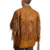 Western Leather Fringe Jacket for Men FJ1064