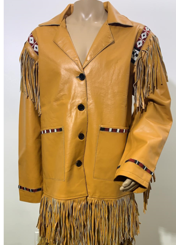Western Leather Fringe Jacket for Men
