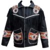 Western Leather Fringe Jacket for Men