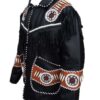 Western Leather Fringe Jacket for Men FJ1078