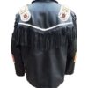 Western Leather Fringe Jacket for Men FJ1078