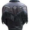 Western Leather Fringe Jacket for Men FJ1080