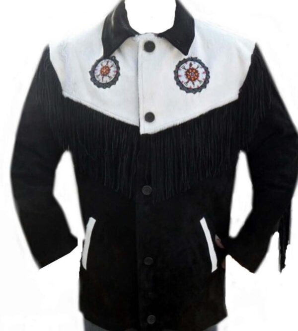 Western Leather Fringe Jacket for Men81 Western Leather Fringe Jacket for Men