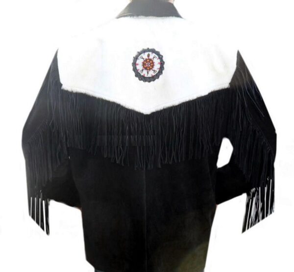 81B Western Leather Fringe Jacket for Men FJ1081