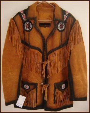 Western Leather Fringe Jacket for Men