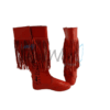 Native American Red Leather Powwow Native Boots / Moccasin / Shoes MOC125