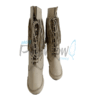 27E Native American Beige Leather Powwow Native Boots / Moccasin / Shoes MOC127