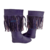 Native American Purple Leather Powwow Native Boots / Moccasin / Shoes MOC128