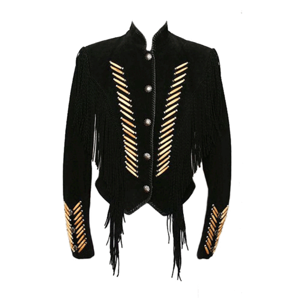 Western Leather Fringe Jacket for Men156 Western Leather Fringe Jacket for Men
